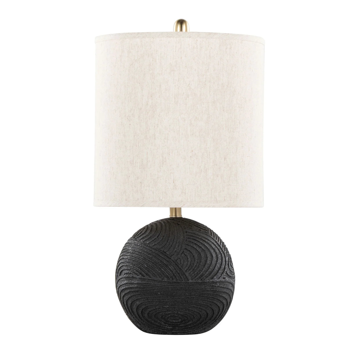 Kona - Contemporary Table Lamp (Set of 2) - Matte Black / Natural - Furniture Home Direct