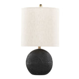 Kona - Contemporary Table Lamp (Set of 2) - Matte Black / Natural - Furniture Home Direct