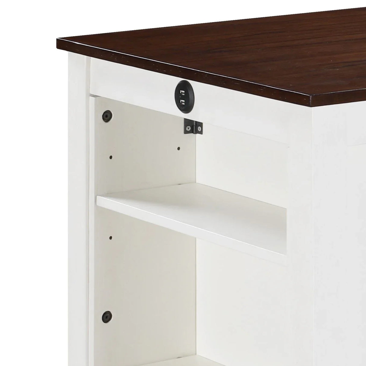 Graham - Small Space Counter Height Dining Table With USB Charging Ports And Shelves - Furniture Home Direct