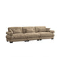 Modern Velvet Sofa With Bolstered Armrests And Pillows - Furniture Home Direct