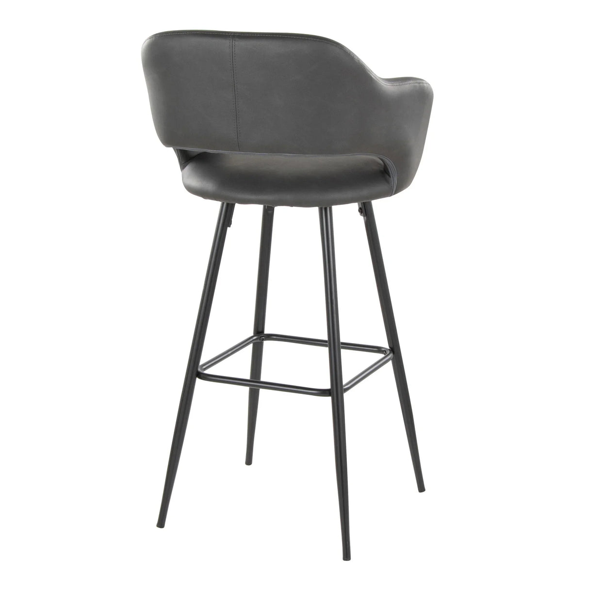 Margarite - Contemporary Fixed Height BarStool With Square Footrest (Set of 2) - Furniture Home Direct