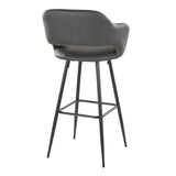 Margarite - Contemporary Fixed Height BarStool With Square Footrest (Set of 2) - Furniture Home Direct