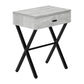 Accent Side X Table, Storage Drawer, Contemporary & Modern - Furniture Home Direct