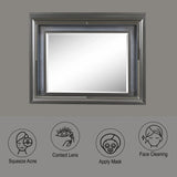Sawyer - Metallic Mirror With LED - Gray - Furniture Home Direct