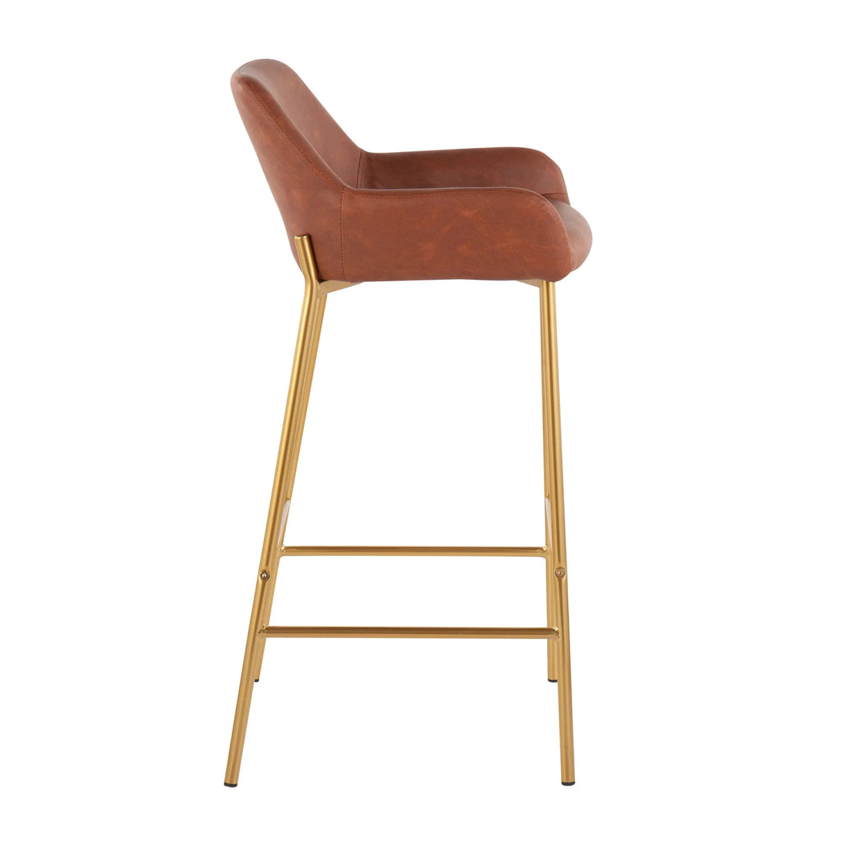 Daniella - Contemporary / Glam Fixed Height Bar Stool (Set of 2) - Furniture Home Direct