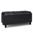Avalon - Tray Storage Ottoman With Lift Up Lids - Midnight Black - Furniture Home Direct