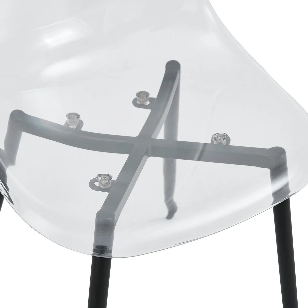 Dining Chairs Acrylic Modern Set 4 Pack Slim Clear - Furniture Home Direct