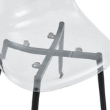 Dining Chairs Acrylic Modern Set 4 Pack Slim Clear - Furniture Home Direct
