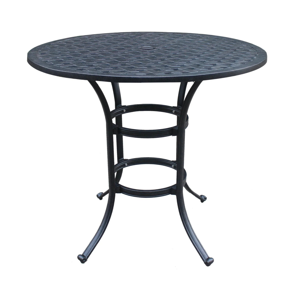 Round 41.97" Long Bar Height Dining Set With Cushions - Furniture Home Direct