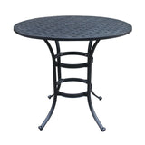 Round 41.97" Long Bar Height Dining Set With Cushions - Furniture Home Direct