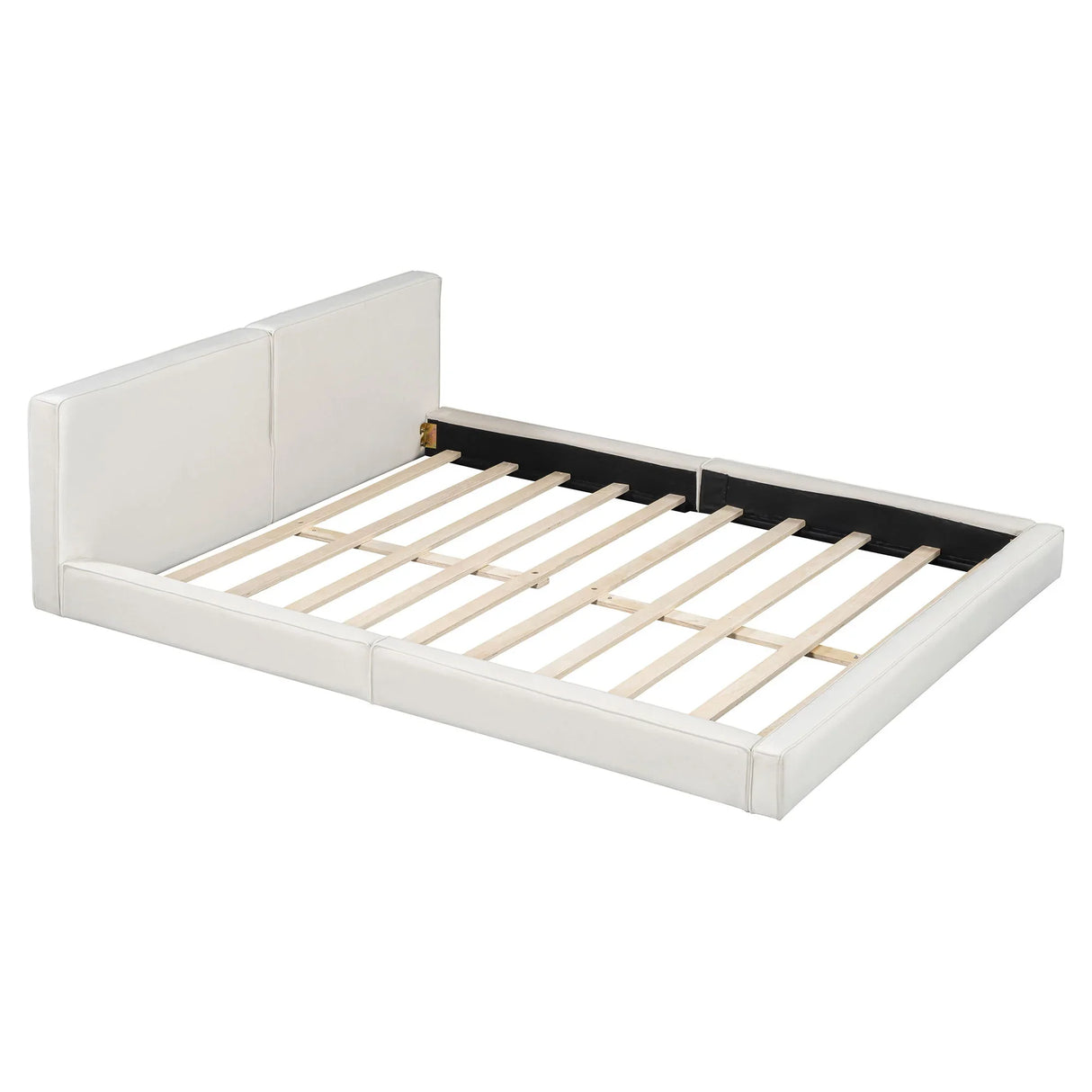Upholstered Platform Bed, Grounded Bed With Solid Frame - Furniture Home Direct