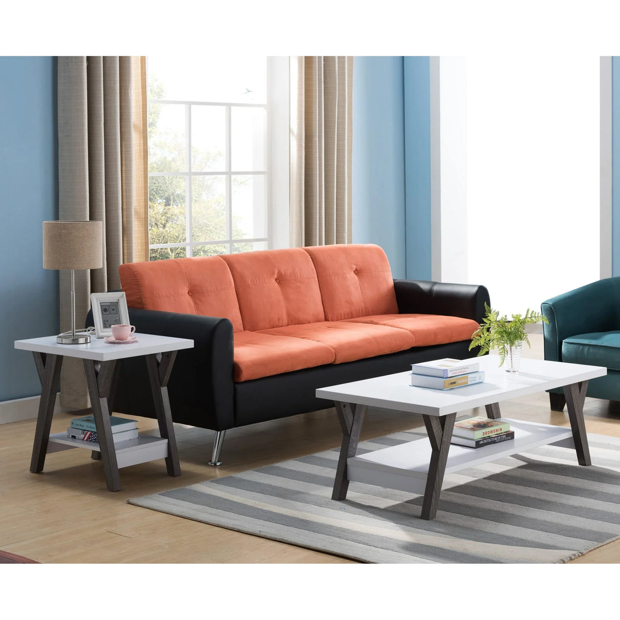 Compact Modern 2 Tier End Table - Furniture Home Direct