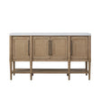 Cement Topped Server With Cane Insets - Sand - Furniture Home Direct