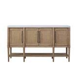 Cement Topped Server With Cane Insets - Sand - Furniture Home Direct