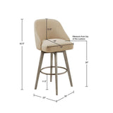 Bar Stool With Swivel Seat - Sand - Furniture Home Direct