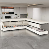 3 Piece Modular Living Room Set with Different Configurations, Off White - Furniture Home Direct