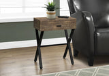 Accent Side X Table, Storage Drawer, Contemporary & Modern - Furniture Home Direct