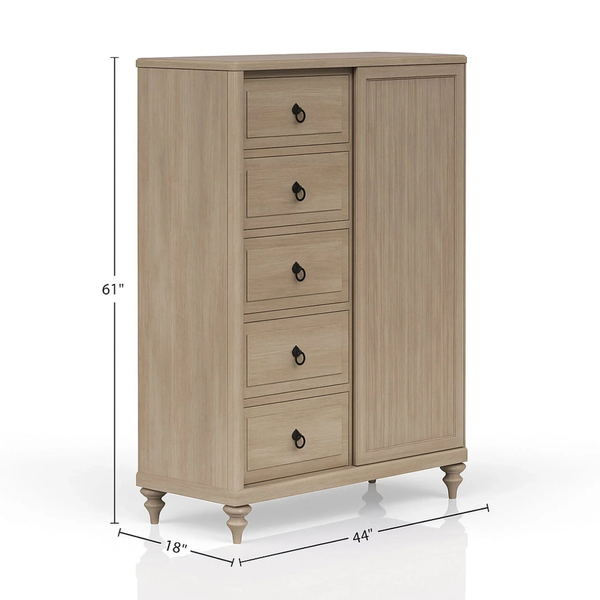 5 Drawer Door Chest - Sand - Furniture Home Direct