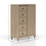 5 Drawer Door Chest - Sand - Furniture Home Direct