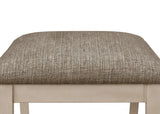 Dining Set Extendable Table with 6 Upholstered Chairs Cream - Furniture Home Direct