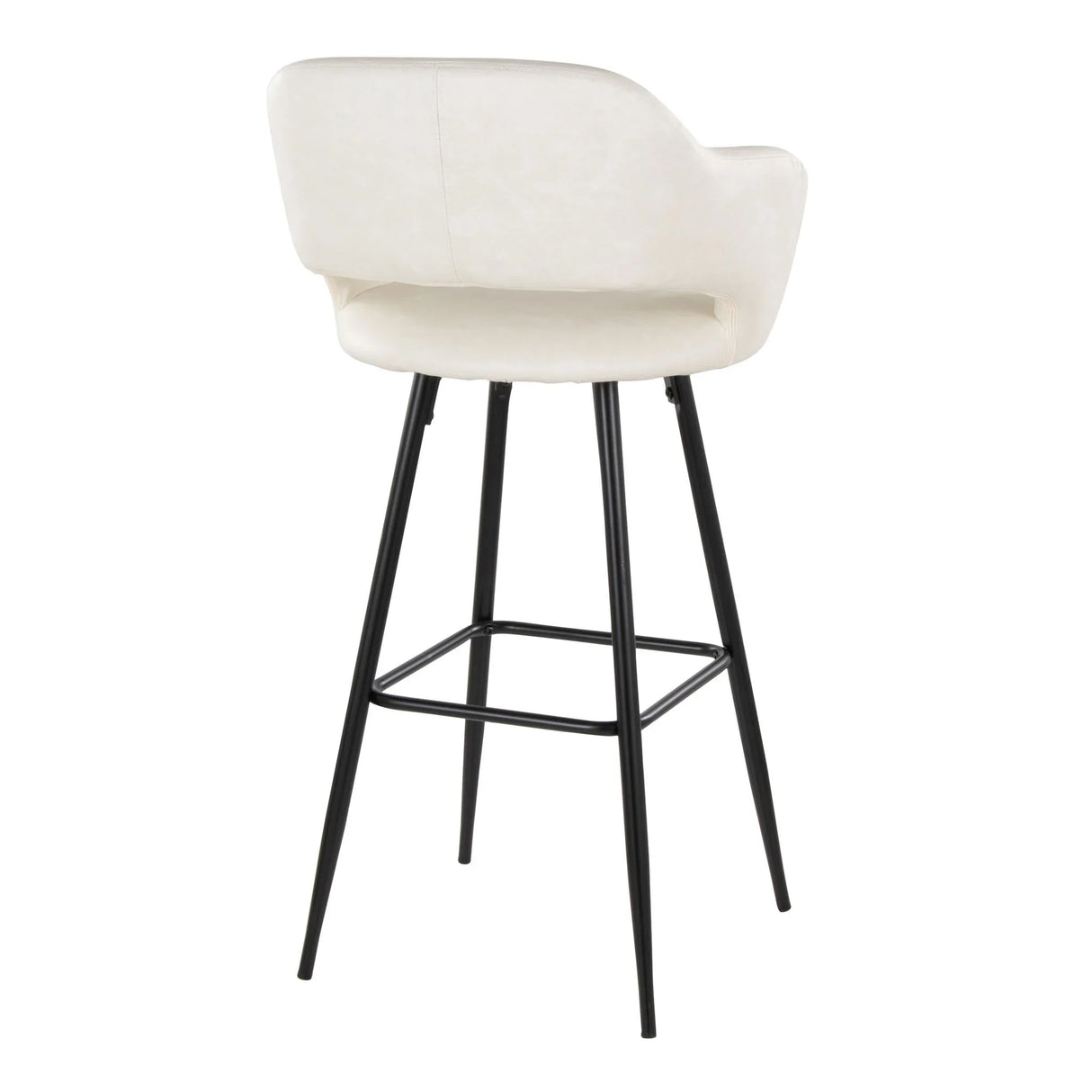 Margarite - Contemporary Fixed Height BarStool With Square Footrest (Set of 2) - Furniture Home Direct