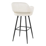 Margarite - Contemporary Fixed Height BarStool With Square Footrest (Set of 2) - Furniture Home Direct