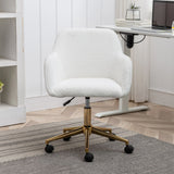 Modern Adjustable Height 360 Revolving Home Office Chair With Metal Legs And Universal Wheel For Indoor - Furniture Home Direct