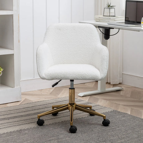Modern Adjustable Height 360 Revolving Home Office Chair With Metal Legs And Universal Wheel For Indoor - Furniture Home Direct