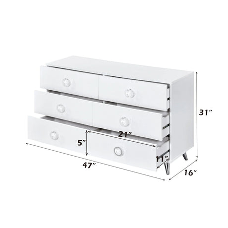 Perse - Dresser - White - Furniture Home Direct