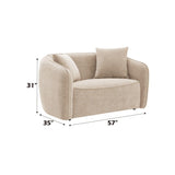 Keith - Chenille Loveseat With 2 Matching Color Toss Pillows - Furniture Home Direct