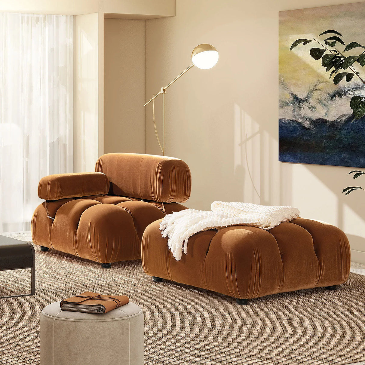 Marcel - Bubble Modular Modern Cocktail Ottoman - Furniture Home Direct