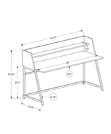 Computer Desk For Home Office, Laptop, Storage Shelves, Marble Look Contemporary & Modern - Furniture Home Direct