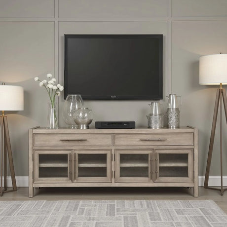 Cypress Lane - TV Stand Console - White Oak - Furniture Home Direct