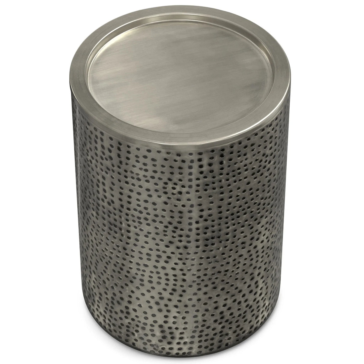 Corbin - Hammered Metal Side Table - Furniture Home Direct