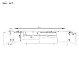 TV Stand For TVs Up To 80", Entertainment Center With 2 Shelves And LED Lights - Furniture Home Direct