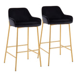 Daniella - Contemporary / Glam Fixed Height Bar Stool (Set of 2) - Furniture Home Direct
