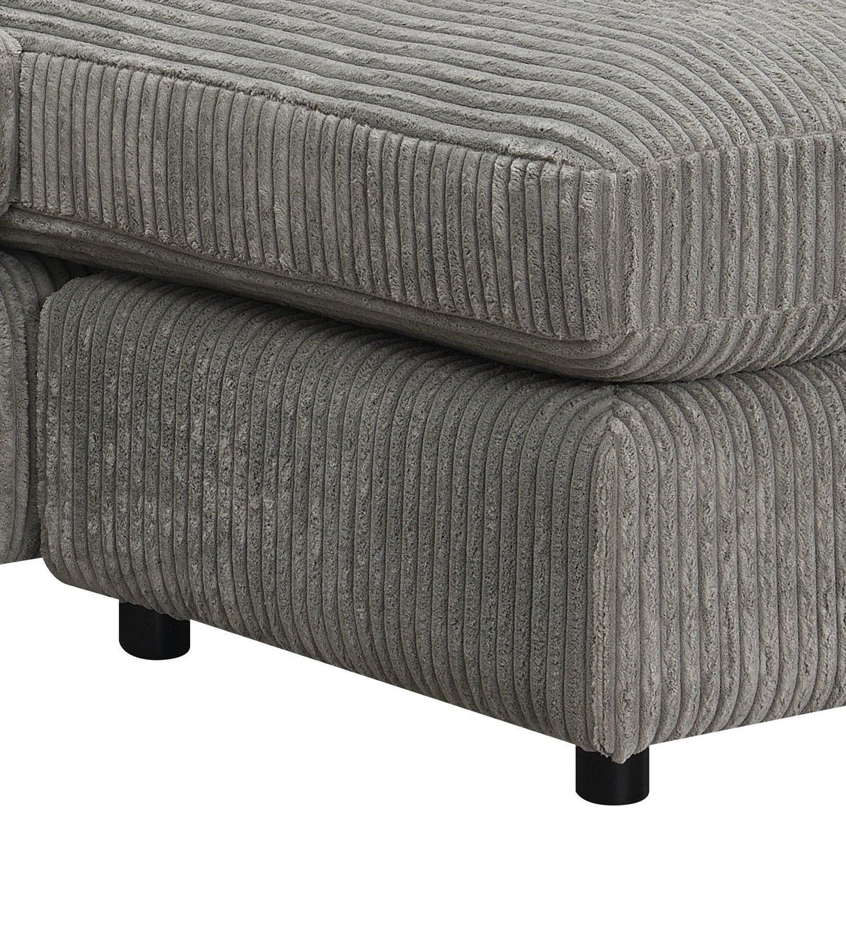 Tavia - Reversible Sectional Sofa With 6 Pillows - Gray - Furniture Home Direct