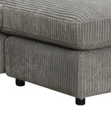 Tavia - Reversible Sectional Sofa With 6 Pillows - Gray - Furniture Home Direct