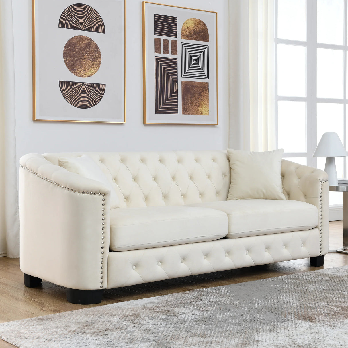 Sofa And Loveseat - Beige - Furniture Home Direct