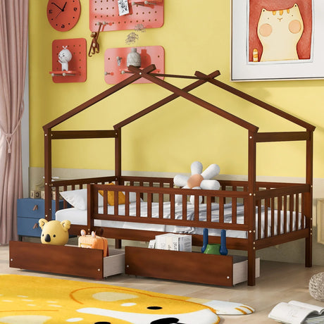 House Bed With 2 Drawers - Furniture Home Direct
