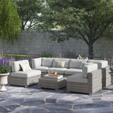 Outdoor Wicker Seating Group With Cushions - Furniture Home Direct