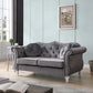 Stylish Flared Arm Loveseat - Furniture Home Direct
