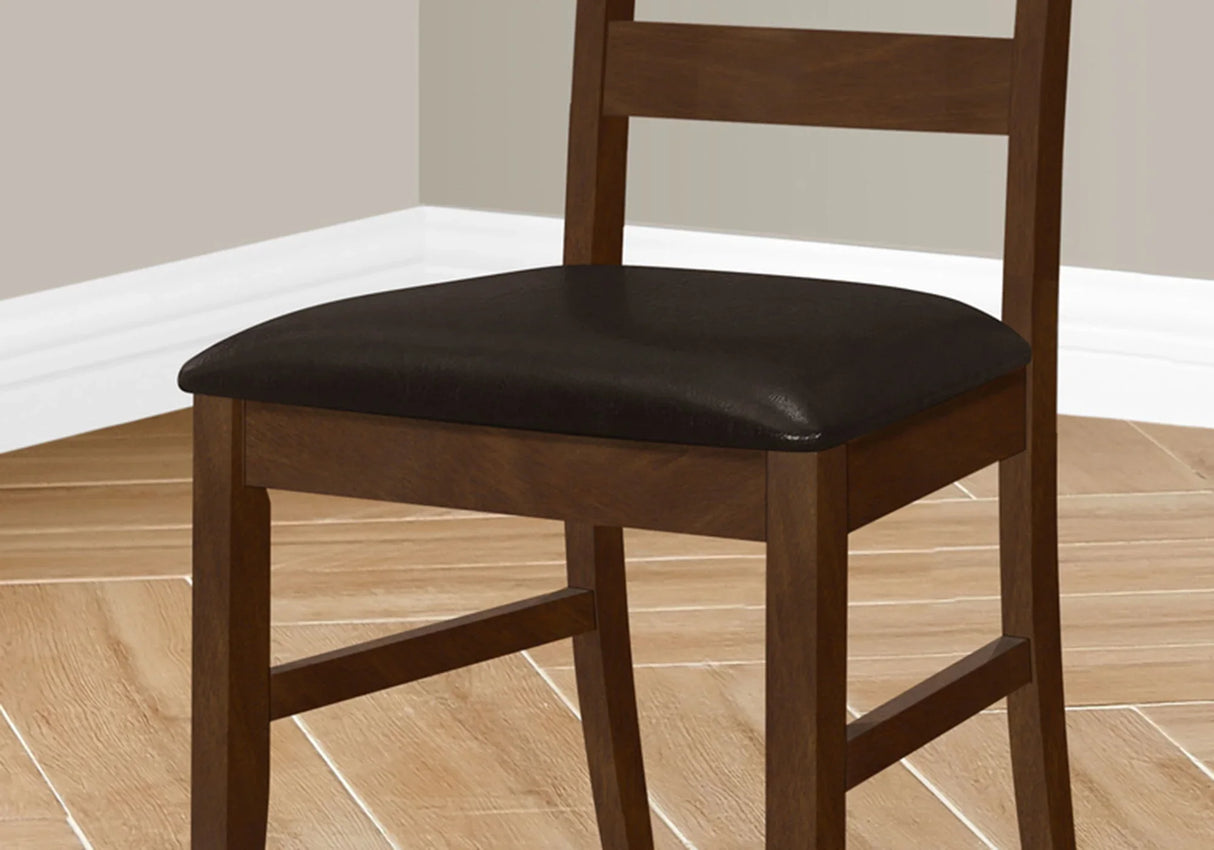 Dining Chair, Dining Room, Side, Upholstered, Transitional (Set of 2) - Brown - Furniture Home Direct