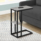 Accent Table, C - Shaped, Marble Look Contemporary & Modern Convenient Design - Furniture Home Direct