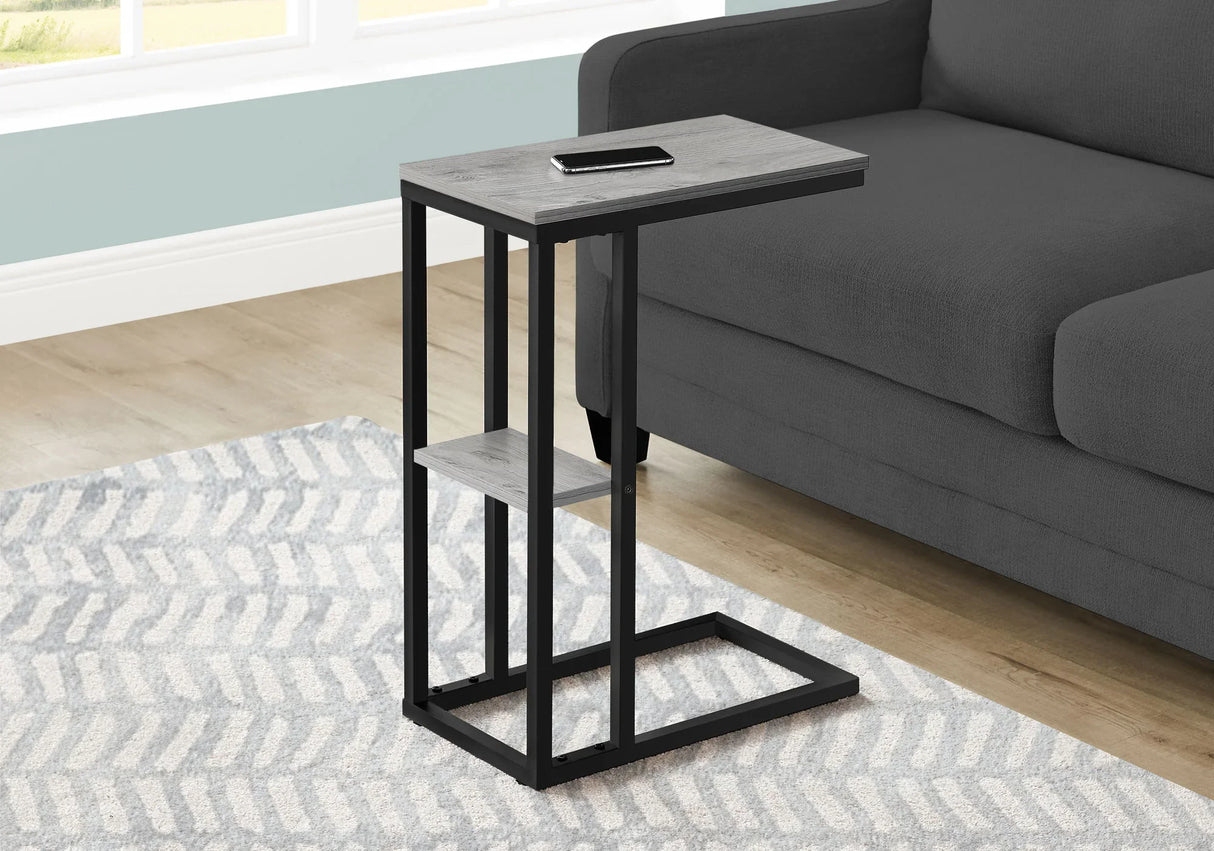 Accent Table, C - Shaped, Marble Look Contemporary & Modern Convenient Design - Furniture Home Direct