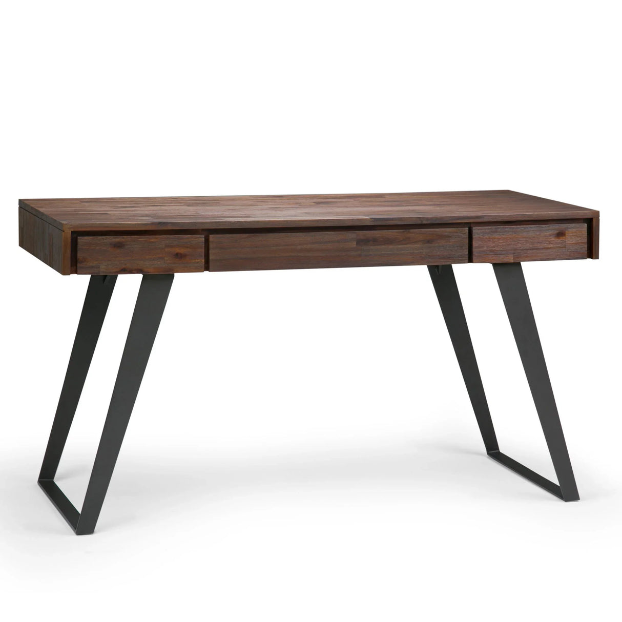 Lowry - Desk - Distressed Charcoal Brown - Furniture Home Direct
