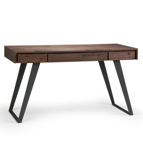 Lowry - Desk - Distressed Charcoal Brown - Furniture Home Direct