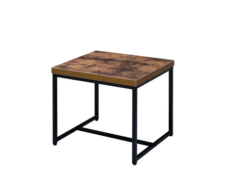 Bob - End Table - Weathered Oak / Black - Furniture Home Direct