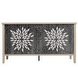 Modern Storage Cabinet With 4 Doors & Adjustable Shelves - Furniture Home Direct