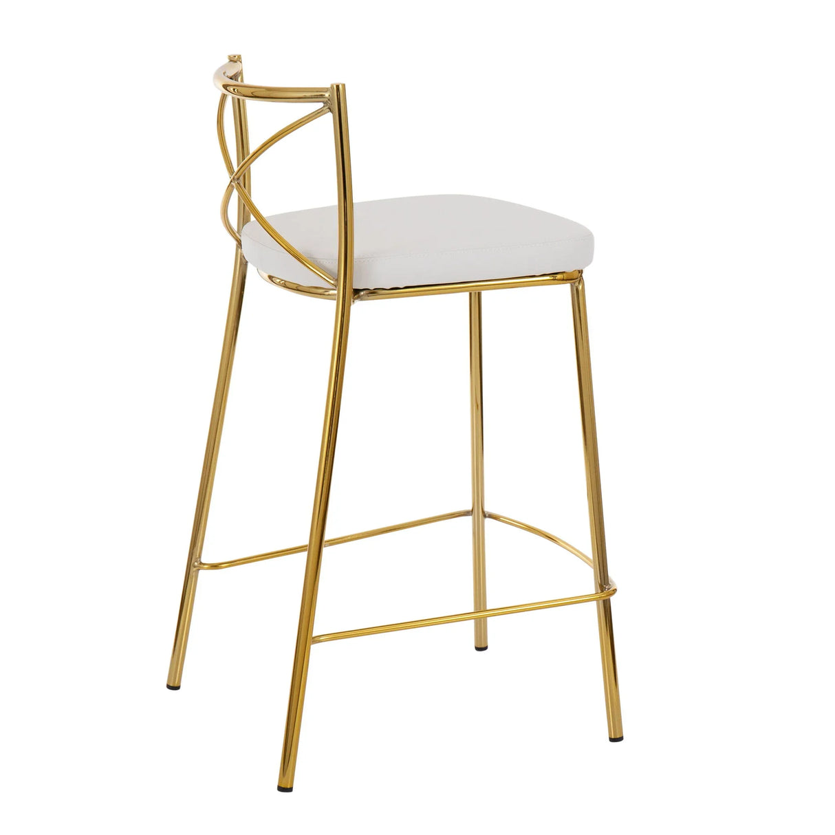 Modern Charlotte - Contemporary Fixed Height Counter Stool (Set of 2) - Furniture Home Direct